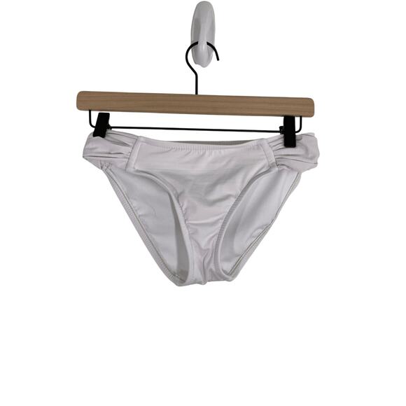 Mossimo Small Mid Rise Waist Women's White Sailor Chic Retro Bikini Bottoms - Picture 1 of 4